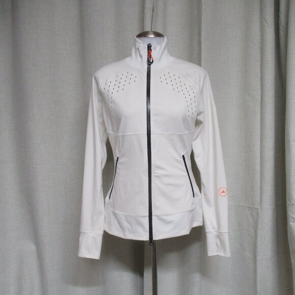 ADIDAS Stella McCartney white stretch breathable athletic Designer jacket - Picture 1 of 12